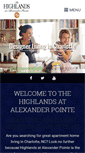 Mobile Screenshot of highlandsatalexanderpointe.com
